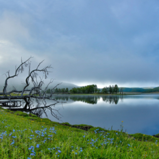 Recorreremos paisajes fascinantes como los que rodean el Lago Huvsgul.