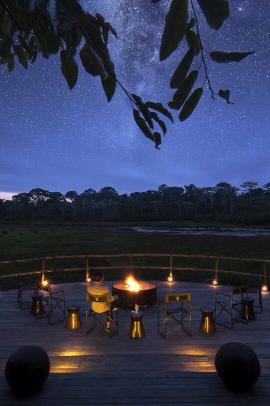 Noche estrellada en el corazón del Congo.
