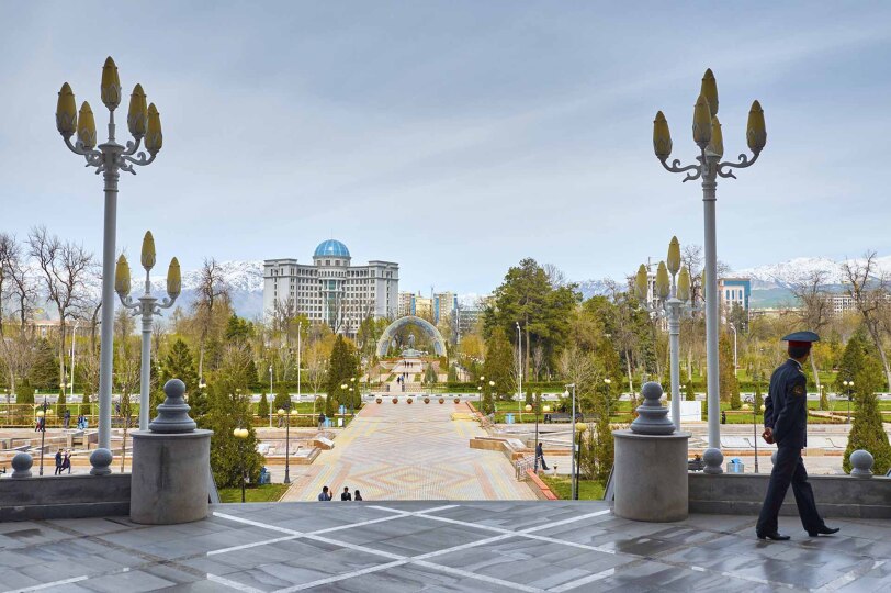 Plaza central de Dusambé