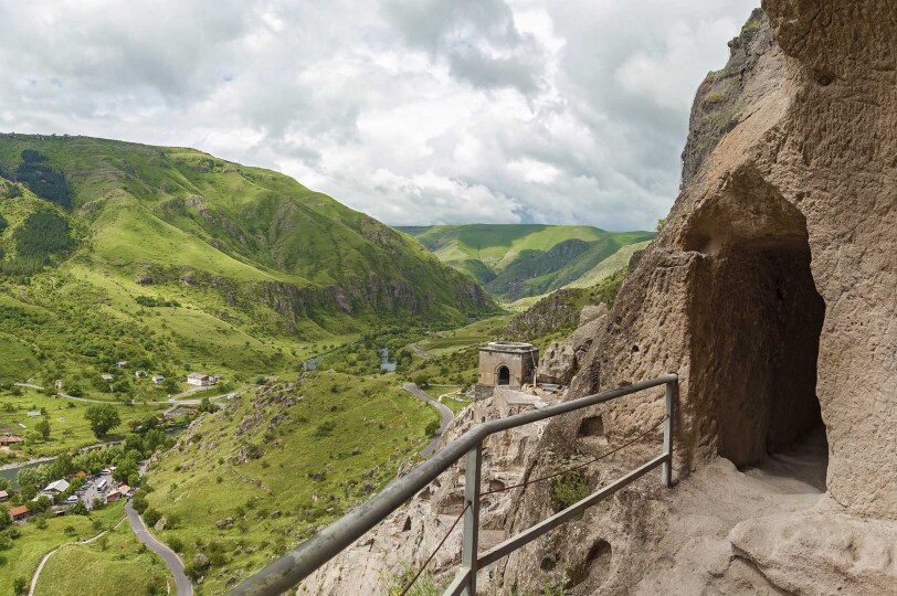 Viajes Georgia Blackpepper 0004 View From Caves Monastery Vardzia Georgia Vardzia Is Cave Monastery Site Excavated