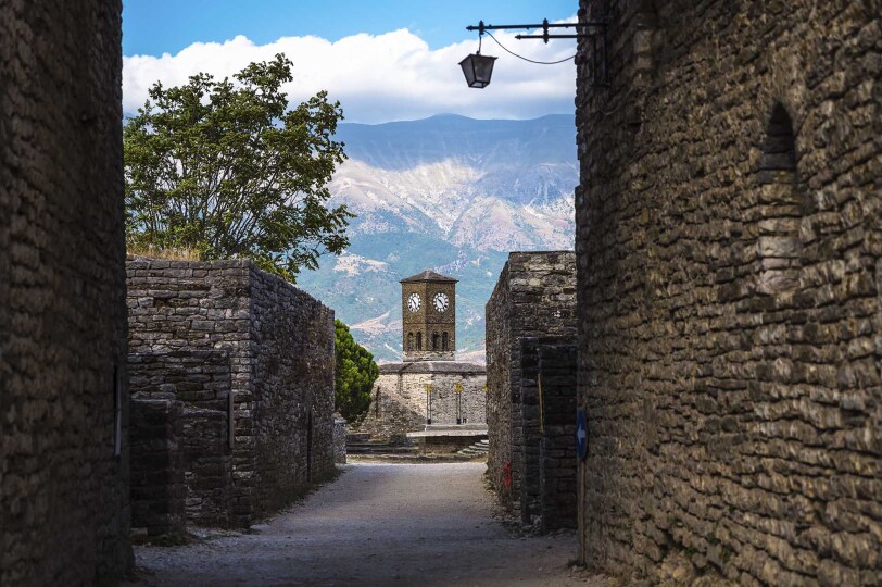 Viajes Albania Blackpepper Travel 0019 Clock Tower Gjirokaster Citadel Surrounded By Ancient Ruins Attraction Albania Eu