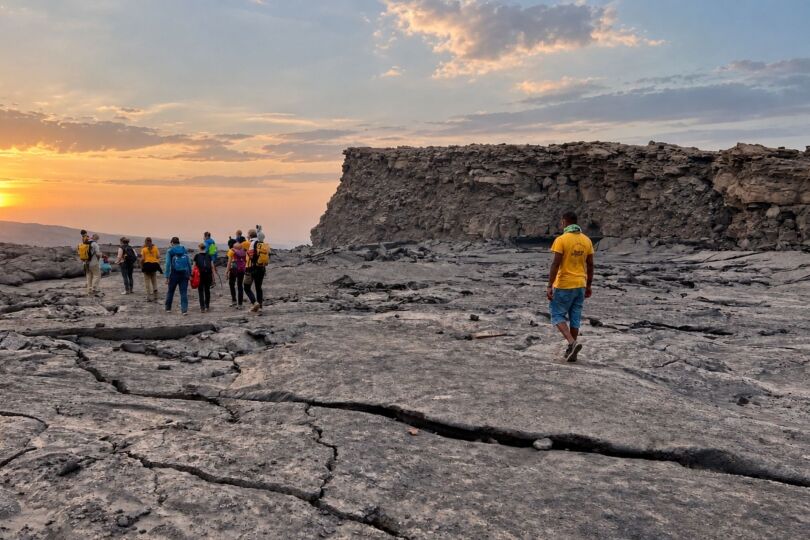 Viaje Danakil Etiopia Blackpepper Erta Ale Grupo Crater